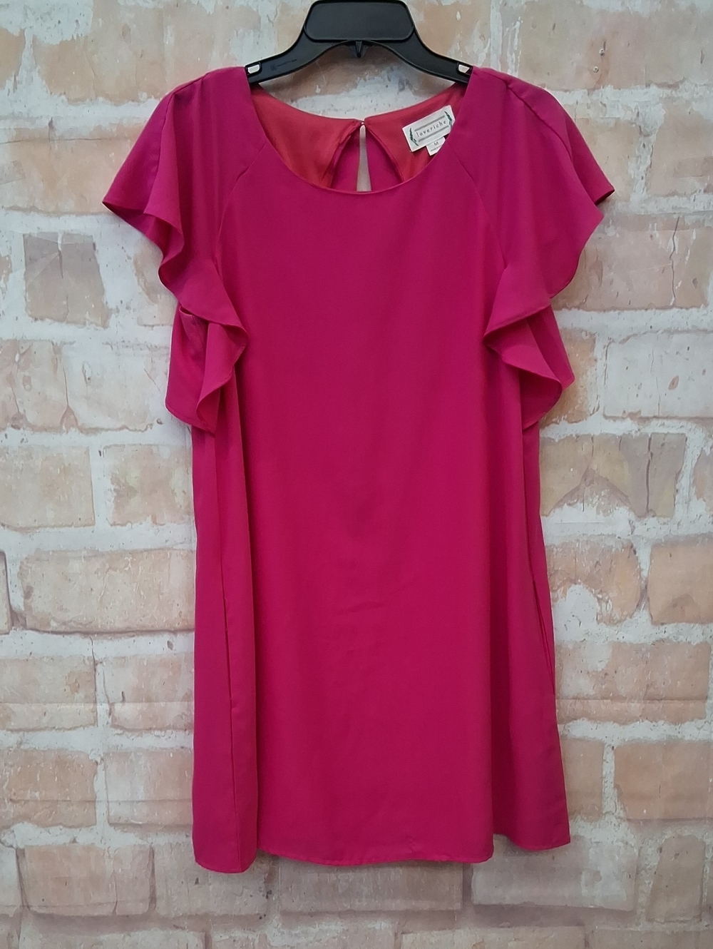 Love Riche Flutter Sleeve Tunic in Fuchsia